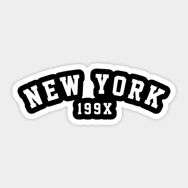 New York 199x City T-Shirt White Sticker by Aspita